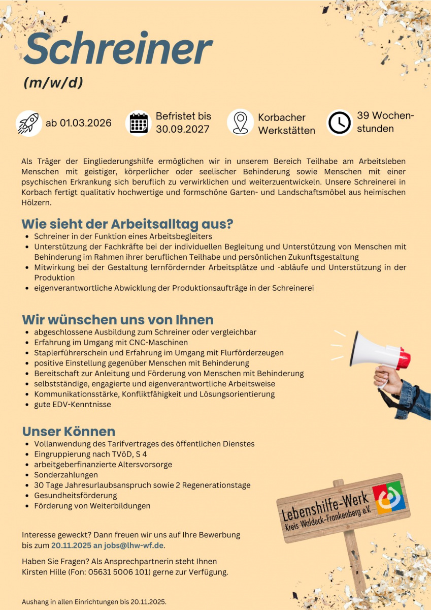 Bild der Stellenanzeige, anklickbar für den Download der PDF