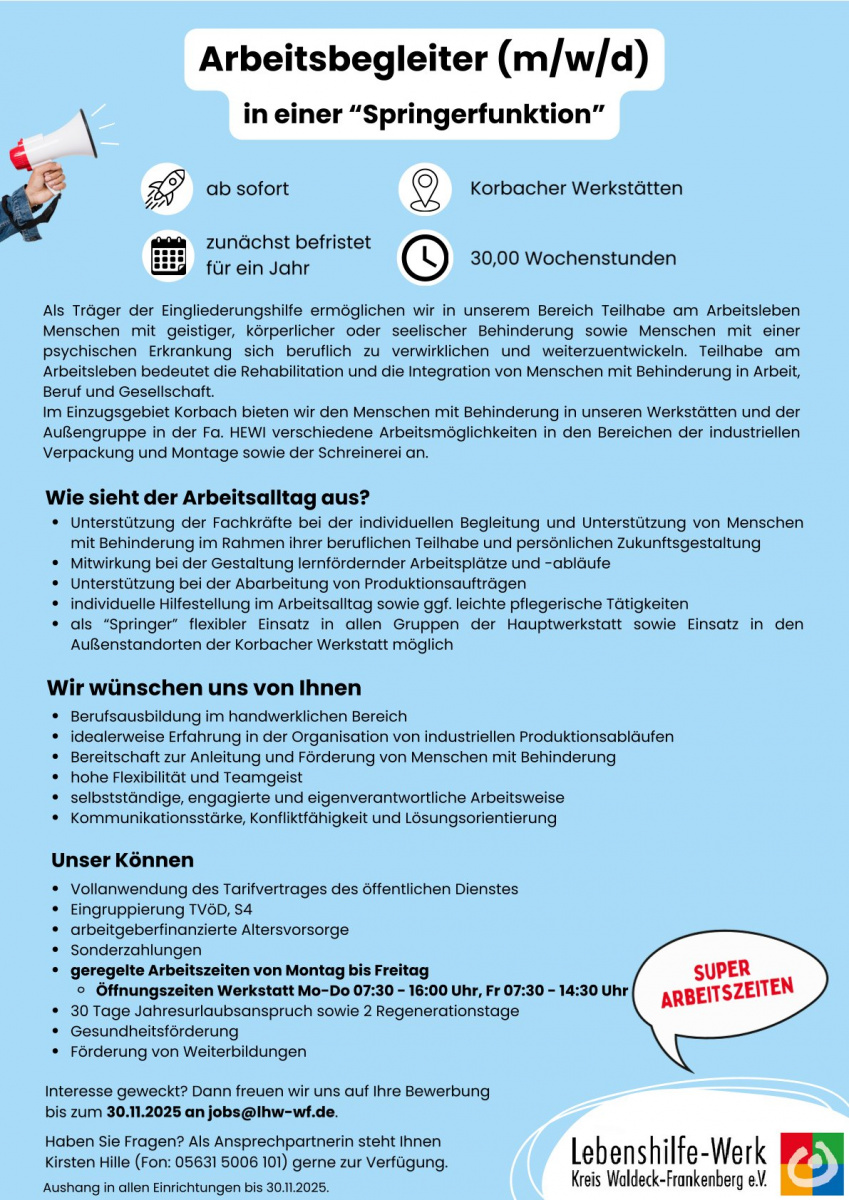 Bild der Stellenanzeige 