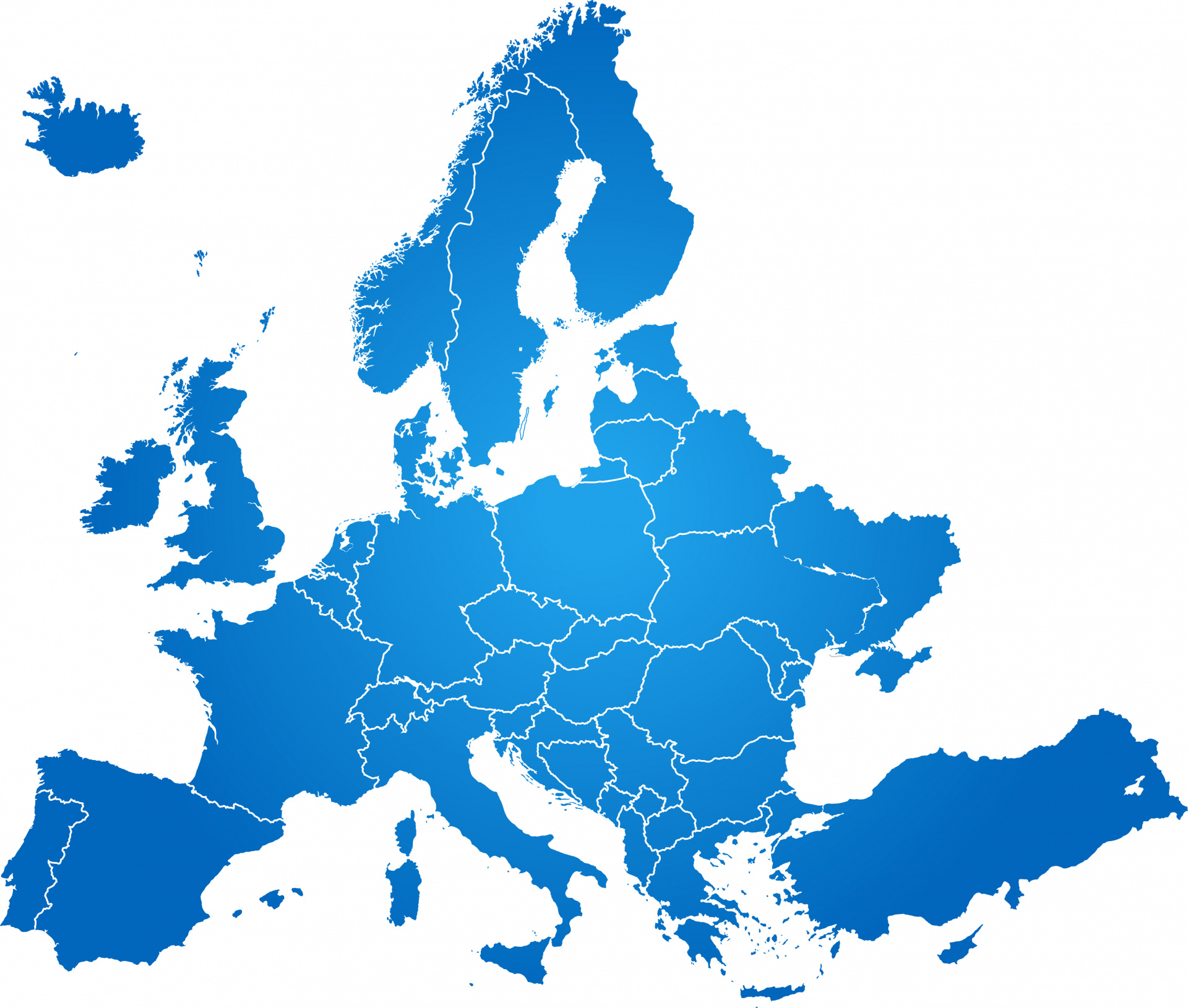 Eine Karte auf der alle europäischen Länder eingezeichnet sind. 
© boreala - stock.adobe.com