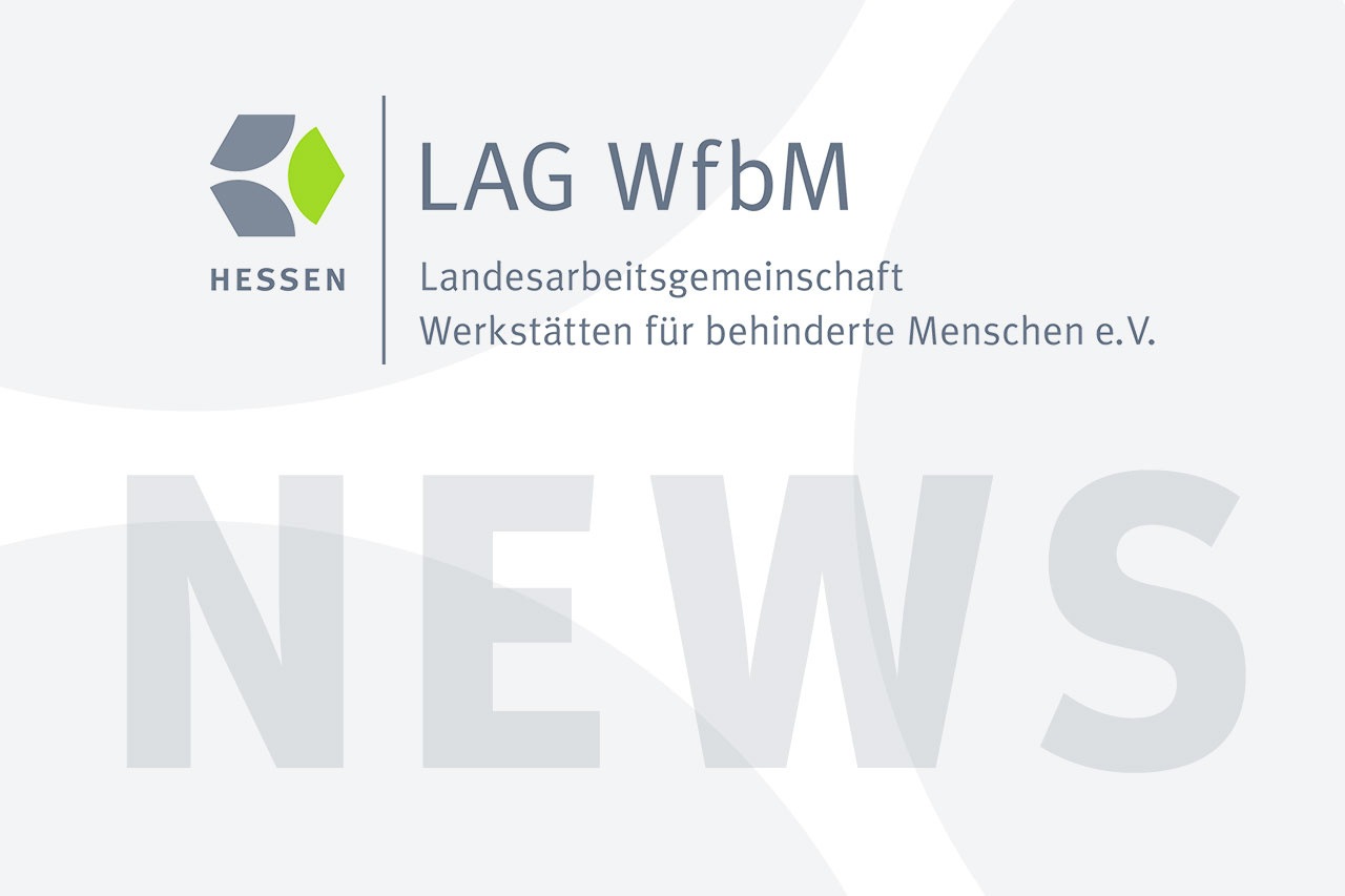 Das Wort News, zusammen mit dem Logo der LAG WfbM Hessen 
© Volker Besier